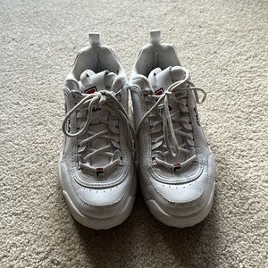 Fila white chunky shoe